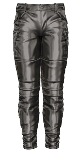 Animosity - Silas Leather Pants - Silver Latex  