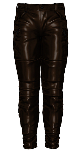Animosity - Silas Leather Pants - Brown Latex 