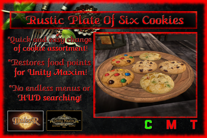 ~DuLSoR~ Rustic Plate Of Six Cookies