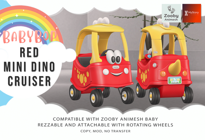 .:bb:. Mini Dino Cruiser - Red - ZOOBY(MYSTORY) 