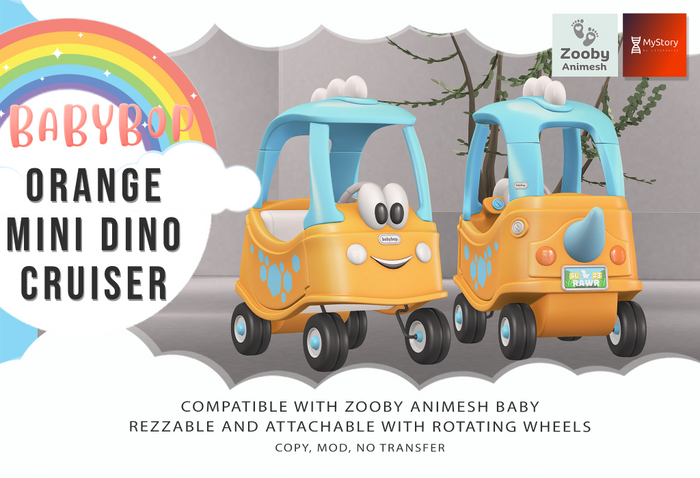 .:bb:. Mini Dino Cruiser - Orange - ZOOBY(MYSTORY) -