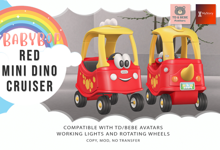 .:bb:. Mini Dino Cruiser - Red - TD/BEBE(MYSTORY) 