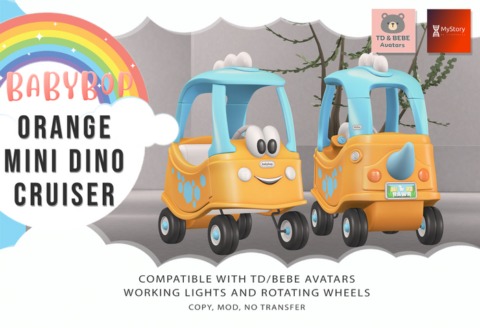 .:bb:. Mini Dino Cruiser - Orange - TD/BEBE(MYSTORY) 