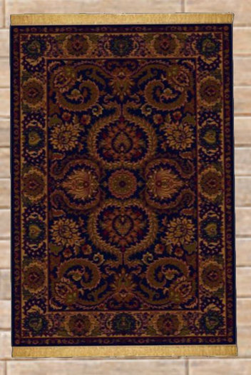 PoFA ~ Persian Rug* - blue & gold