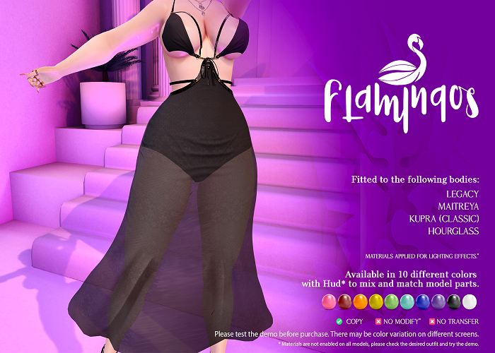 *Flamingos* July Dress - FATPACK