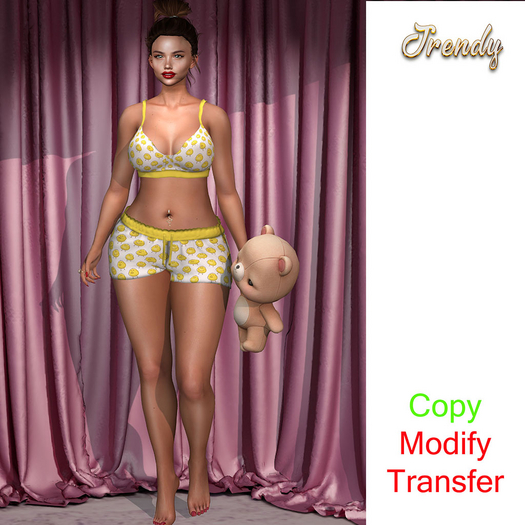 Jrendy Pajama Chick Top&Short