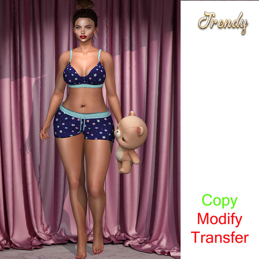 Jrendy Pajama Star Top&Short