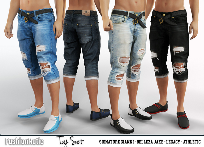 Taj Male Shorts - Fatpack Jeans Denim- Signature Gianni Shorts , Belleza Jake Shorts  , Legacy, Athletic - FashionNatic