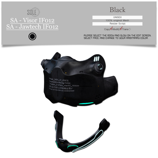 :::SOLE::: SA - Visor IF012 / Jawtech IF012 (Black)