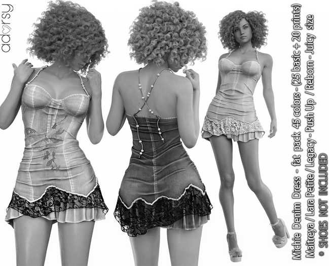 adorsy -  Michie Denim Dress DEMO - Maitreya/Legacy-Nerido/Lara Petite/Reborn-Juicy