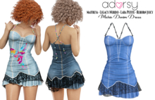 adorsy -  Michie Denim Dress Cornflower - Maitreya/Legacy-Nerido/Lara Petite/Reborn-Juicy