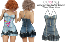 adorsy -  Michie Denim Dress Dirty - Maitreya/Legacy-Nerido/Lara Petite/Reborn-Juicy