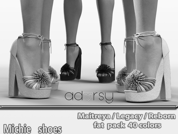 adorsy - Michie Heels DEMO - Maitreya/Legacy-Nerido/Lara Petite/Reborn-Juicy