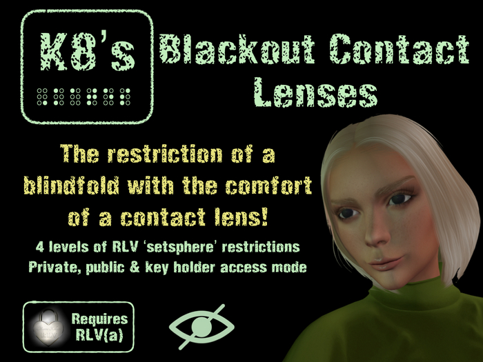 K8's Blackout Contact Lenses