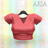 Coral Cropped Tee Maitreya Legacy Reborn