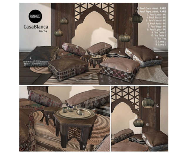 Concept} *02.Casablanca pouf Topo. ADULT. RARE