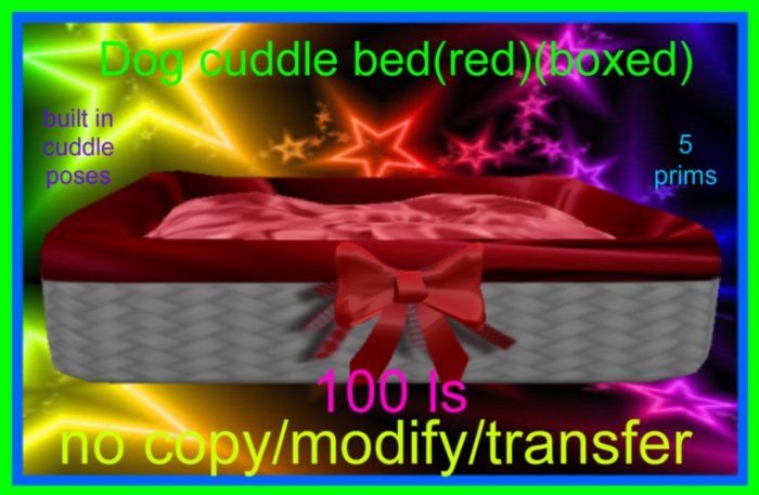 dog cuddle bed(red)(boxed)