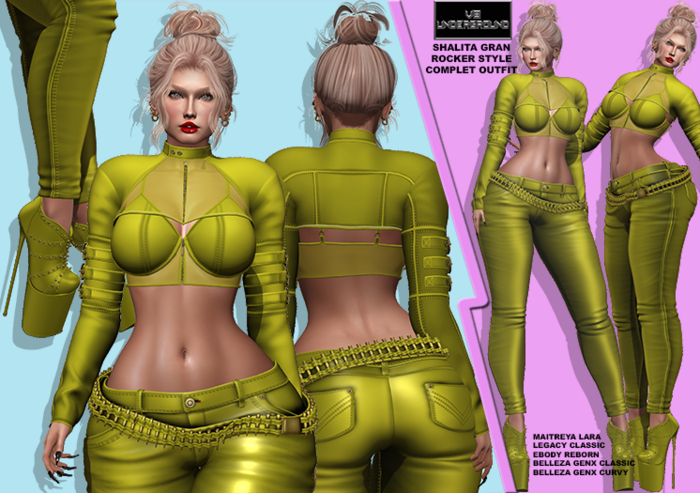 **SHALITA GRAN YELLOW ROCKER STYLE COMPLET OUTFIT**