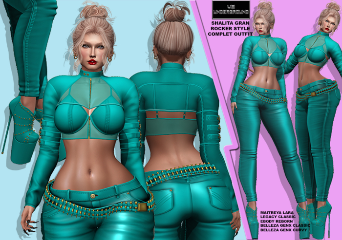 **SHALITA GRAN CYAN ROCKER STYLE COMPLET OUTFIT**