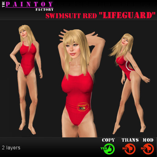 Racerback Swimsuit Red "Lifeguard"