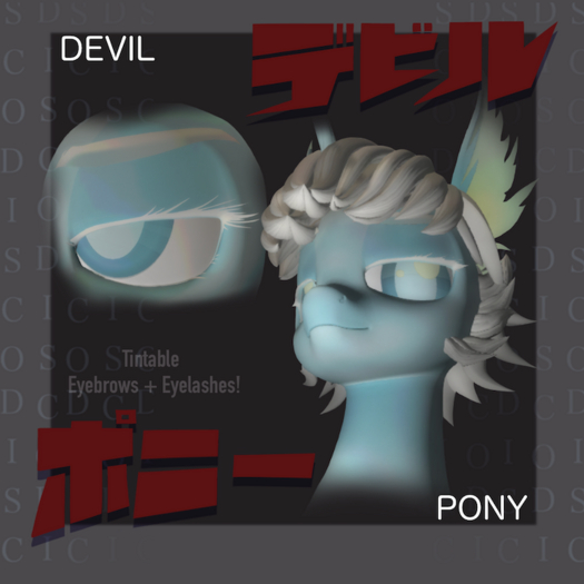 :DE: Satan Eyelashes + Eyebrows! (TINTABLE)