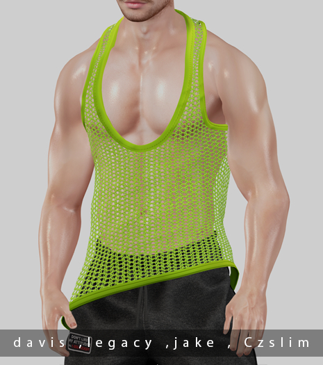 Manson * exid tank *  Fishnet Green