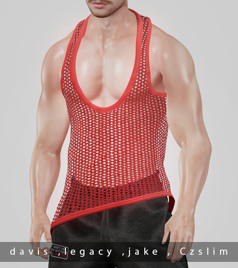 Manson * exid tank * Fishnet Red