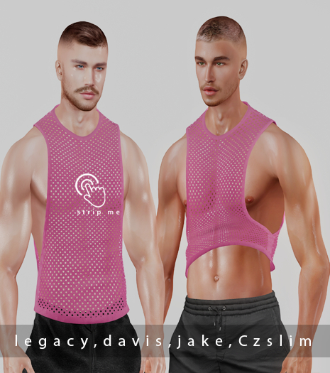 Manson * Strip hexagon tank * pink