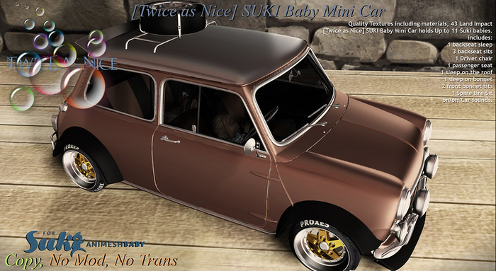 [Twice As Nice] Suki Baby [PEACH] Mini Car