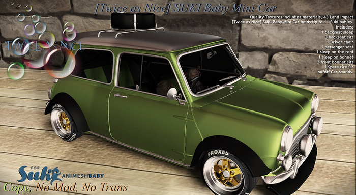 [Twice As Nice] Suki Baby [LIME] Mini Car
