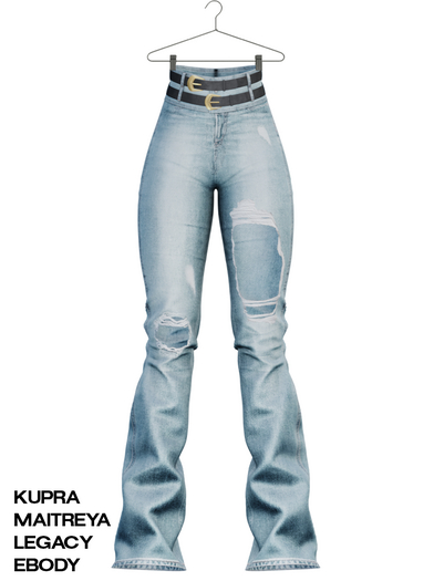 [HUNTT] - Jasmine Ripped Denims - Summer