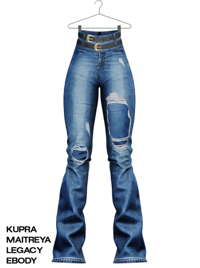 [HUNTT] - Jasmine Ripped Denims - Medium