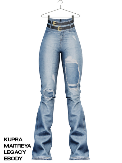 [HUNTT] - Jasmine Ripped Denims - Classic