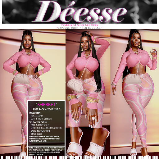 {D} // "Sherbet" Pose Pack + Style Card [Stand & Bend]