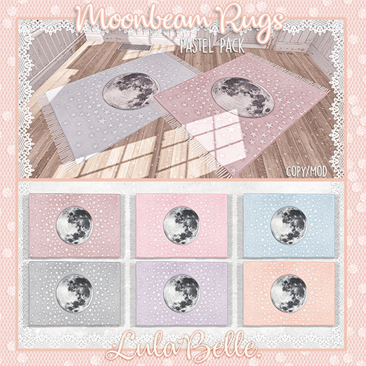 {Lula Belle} Moonbeam Rugs - Pastels {boxed}