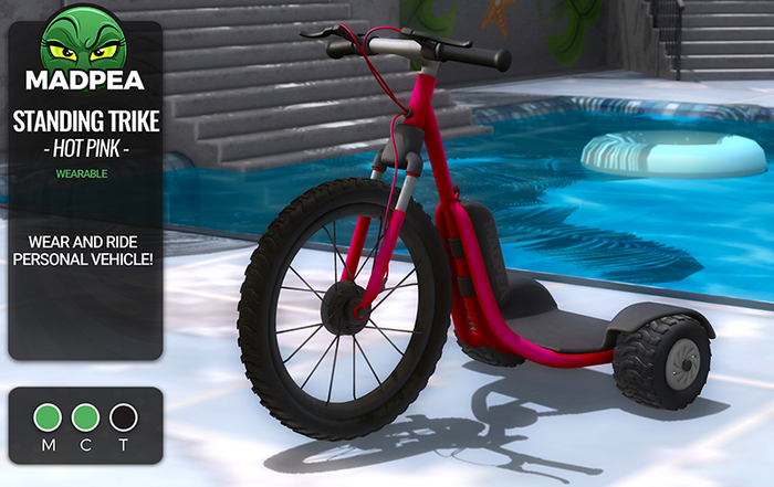MadPea Standing Trike - Hot Pink