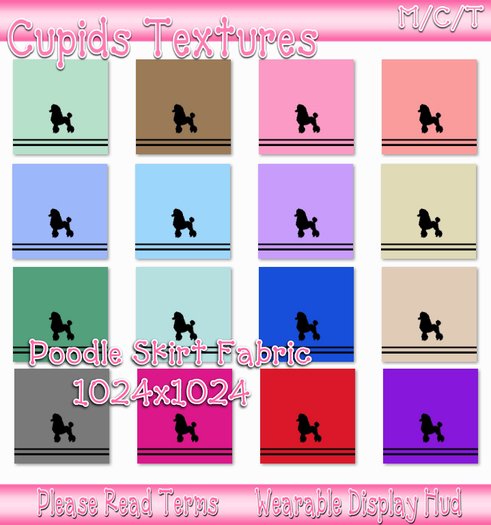 16 POODLE SKIRT FABRIC Textures
