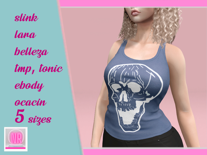 Laughing Skull Blue T-Shirt