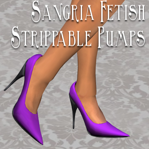 !SSUS! Sangria Fetish Strippable Pumps