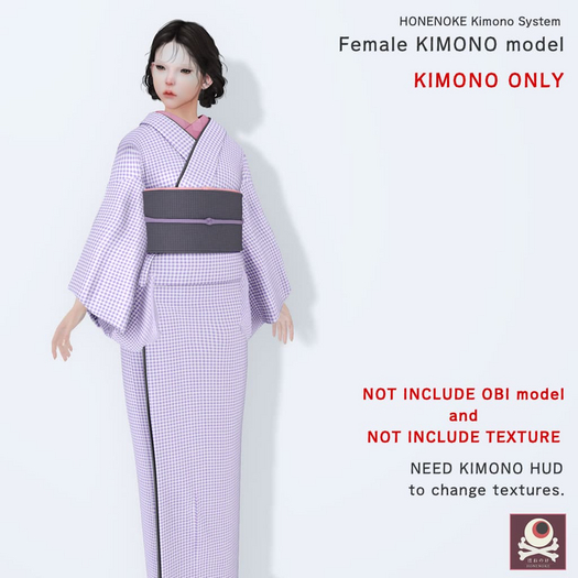 DEMO : High Quality System KIMONO 着物 <model> for female 女 / Freely coordination / Need any color change HUD