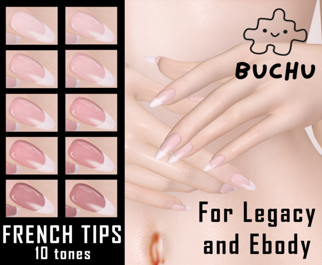 - BUCHU - French tips [white] Legacy | Ebody