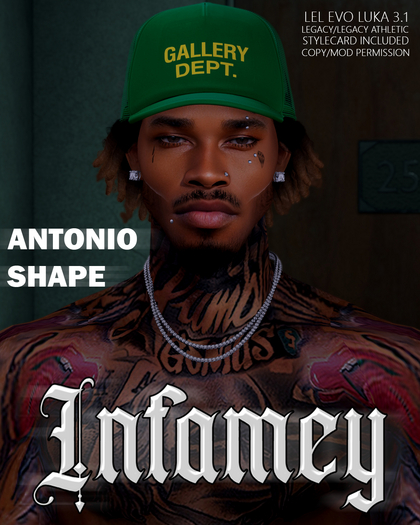 INFAMEY - ANTONIO SHAPE w/ BROW SHAPE & STYLECARD