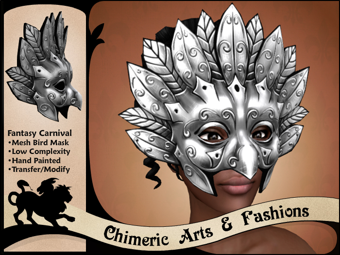 Fantasy Carnival Bird - Silver