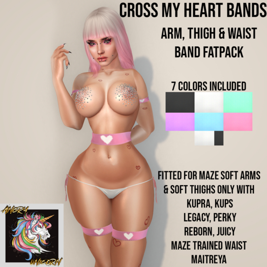 Angry Unicorn : Cross My Heart Bands Fatpack