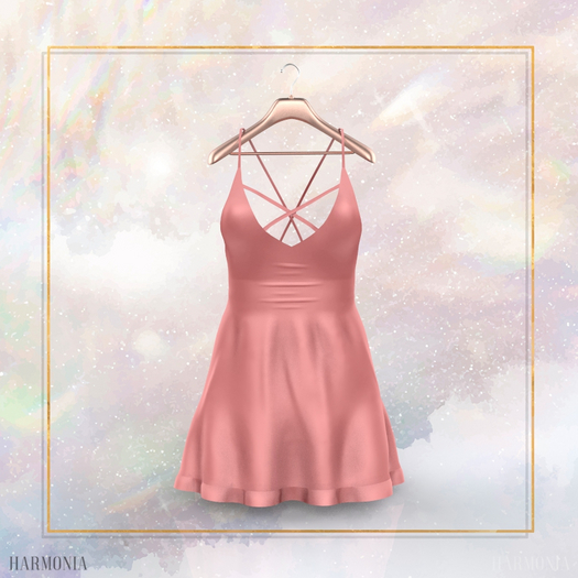 Peach Pastel Straps Dress