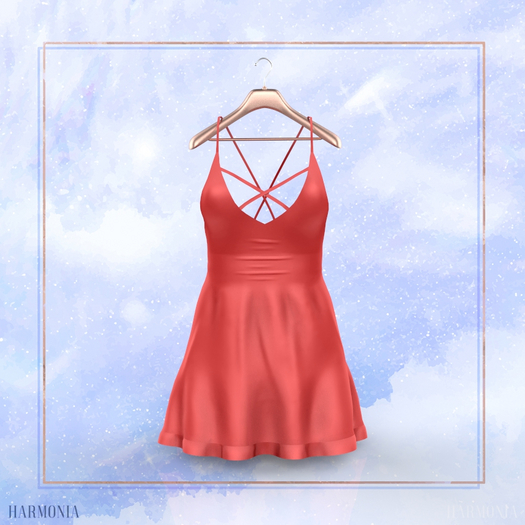 Salmon Pastel Straps Dress