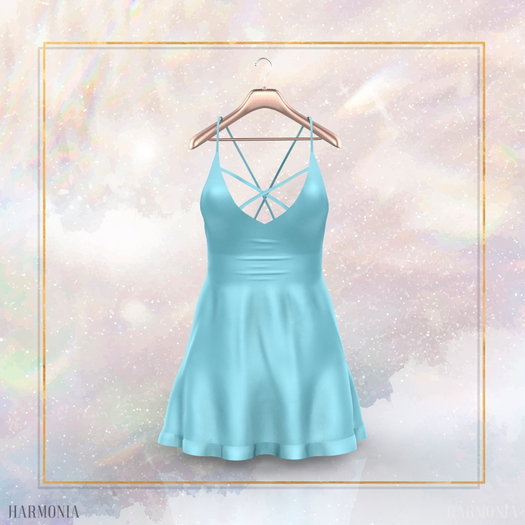 Teal Pastel Straps Dress