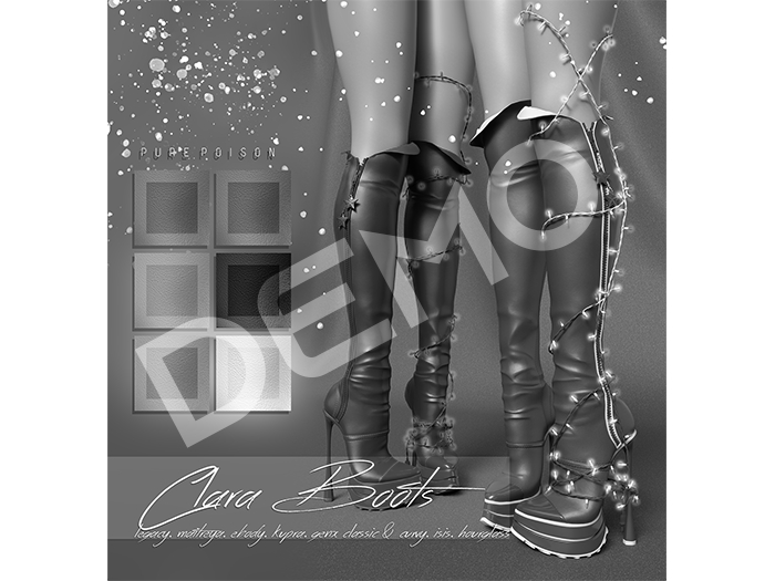 Second Life Marketplace - DEMO - Pure Poison - Clara Boots - Unpack