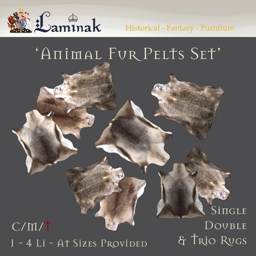 Laminak - Animal Fur Pelt Rugs Pack