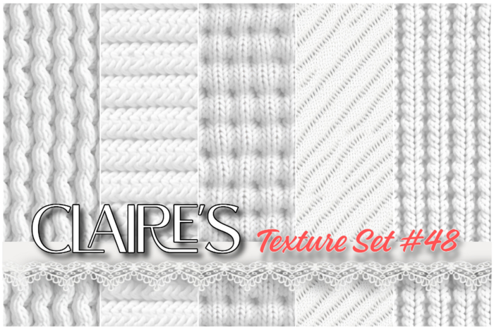 [Claire's] Texture Set #48  - Full Perm - White